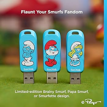 SanDisk 64GB Smurfs USB Flash Drive, Brainy Smurf Edition - Up to SanDisk 64GB Smurfs USB Flash Drive, Brainy Smurf Edition - Up to